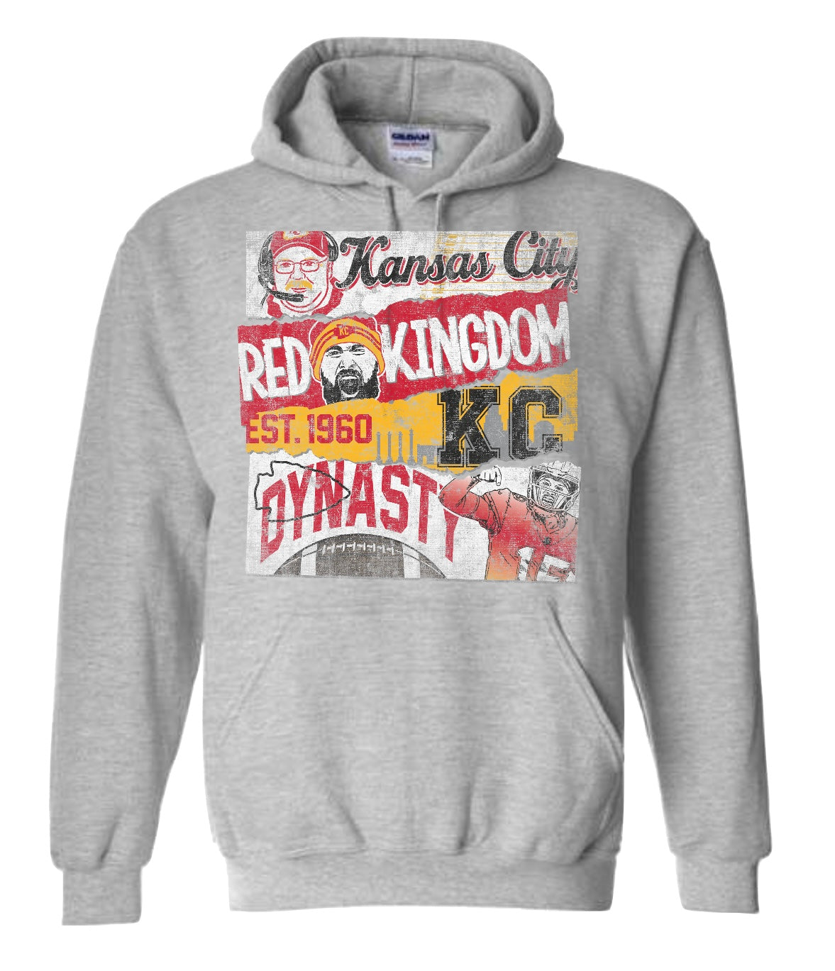 KC Football Poster Gray Apparel