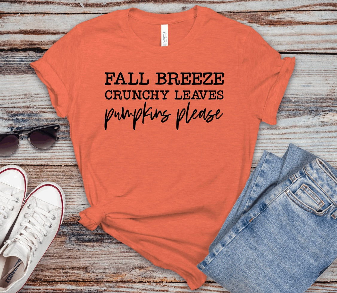 Fall Breeze Crunchy Leaves Tshirt