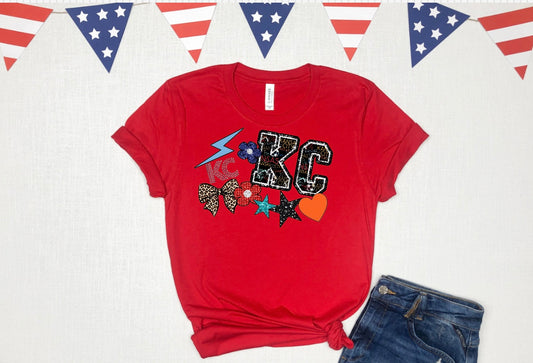 KC Faux Patches T-shirt