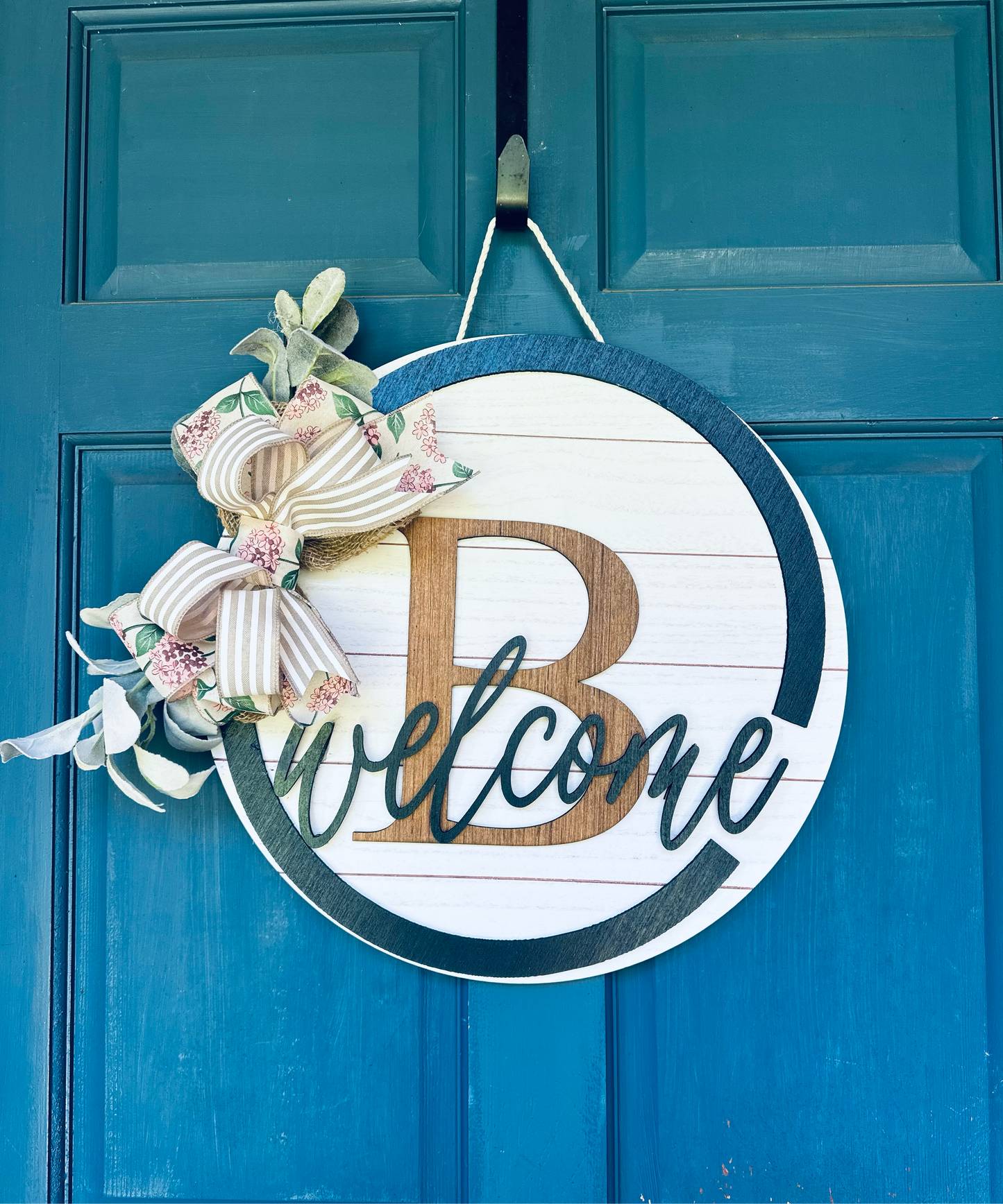 Monogram Welcome Door Hanger