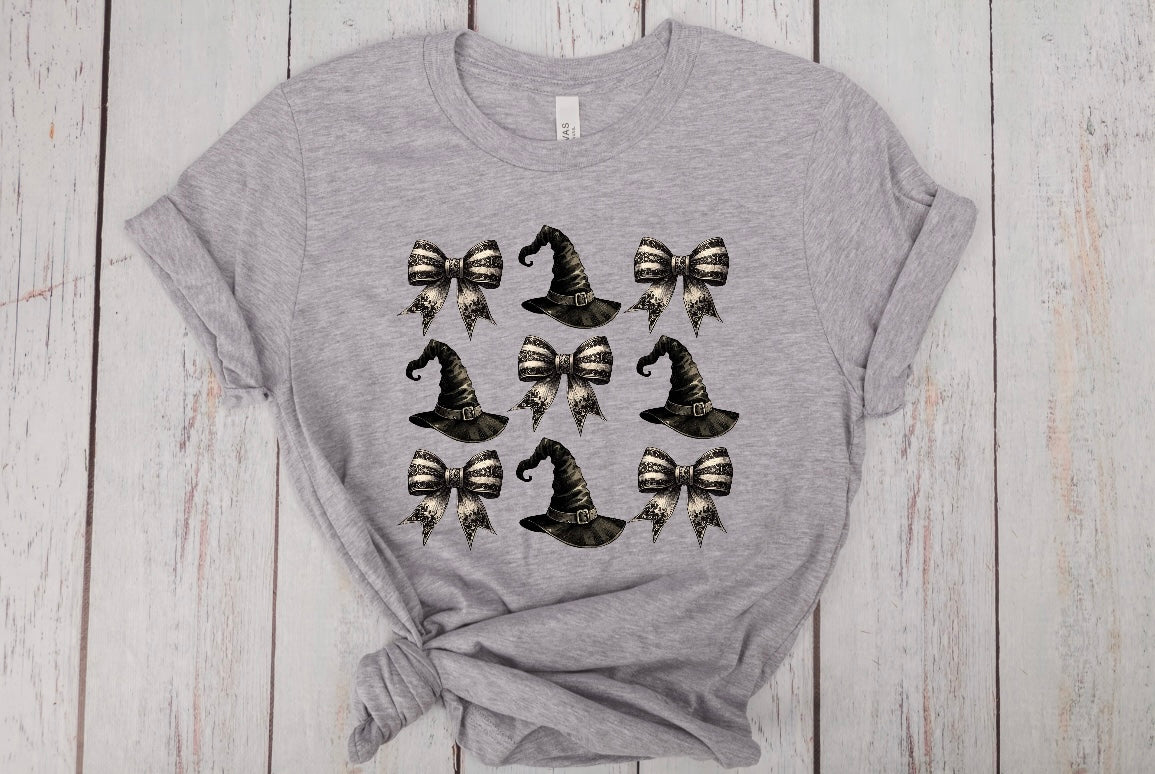 Halloween Witches Hat Coquette Tshirt