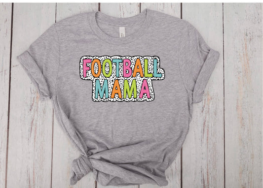 Football Mama Dalmation Spots Tee