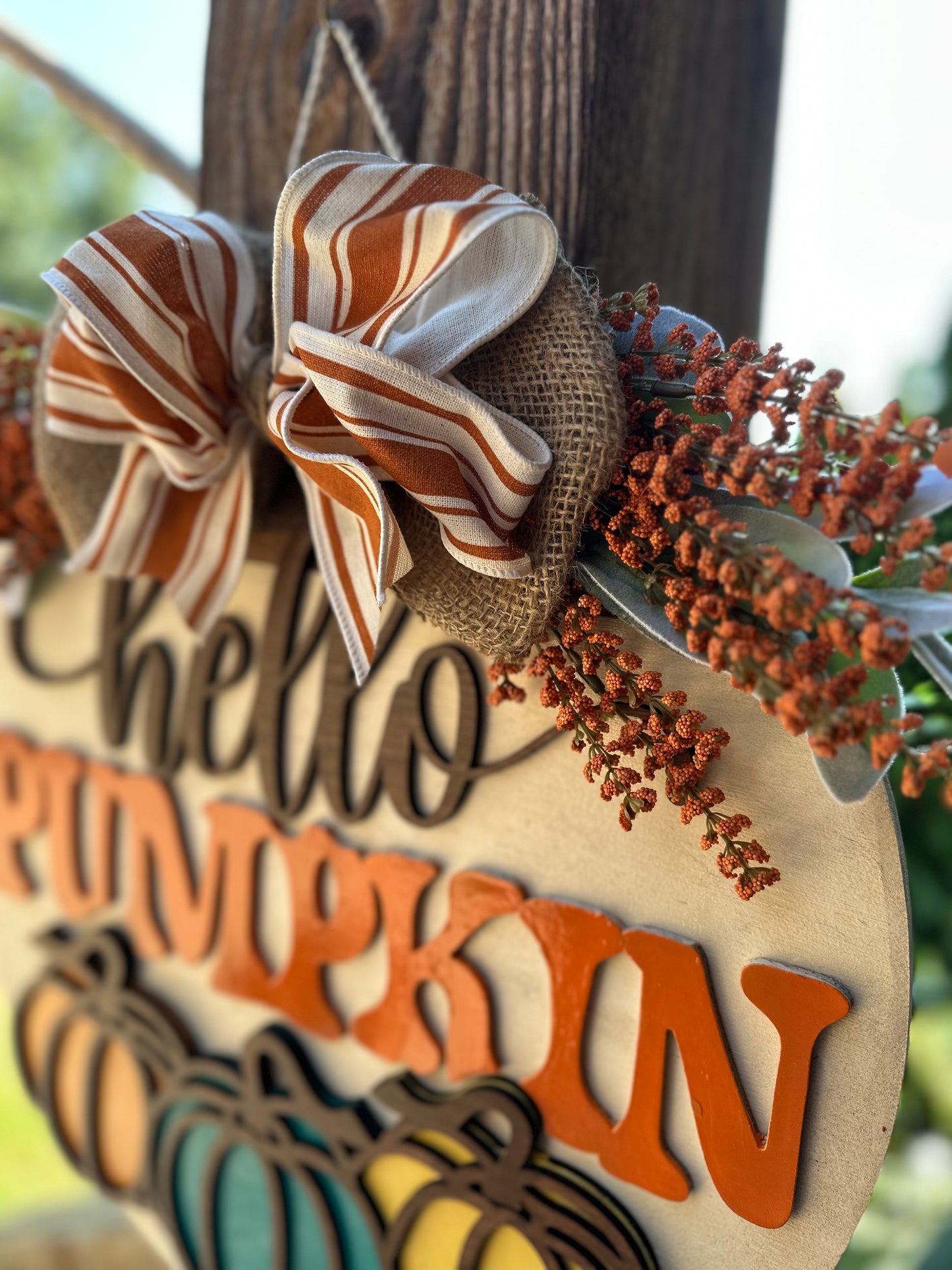 Hello Pumpkin Door Hanger