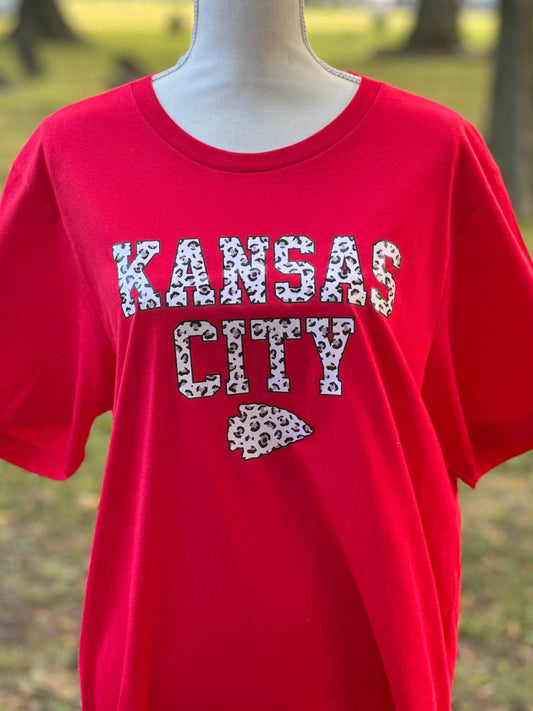 Leopard Kansas City Arrowhead Tshirt