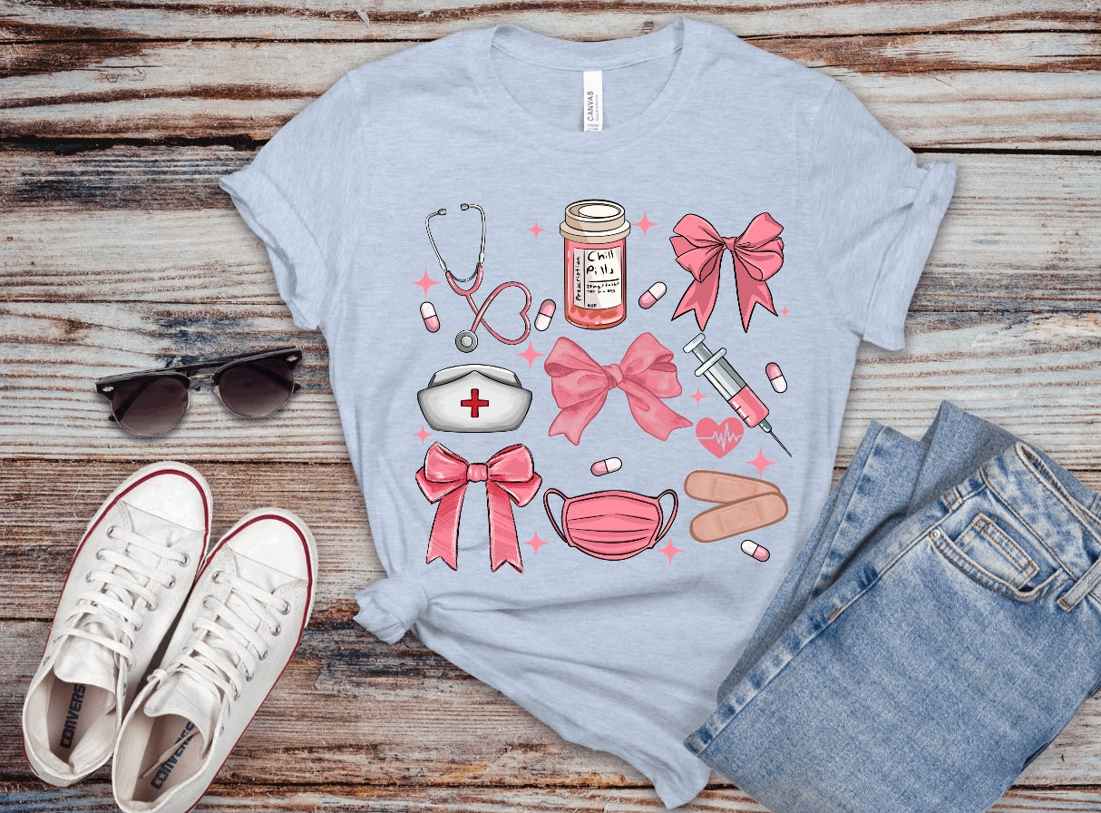 Pink Nurse Couquette Tshirt