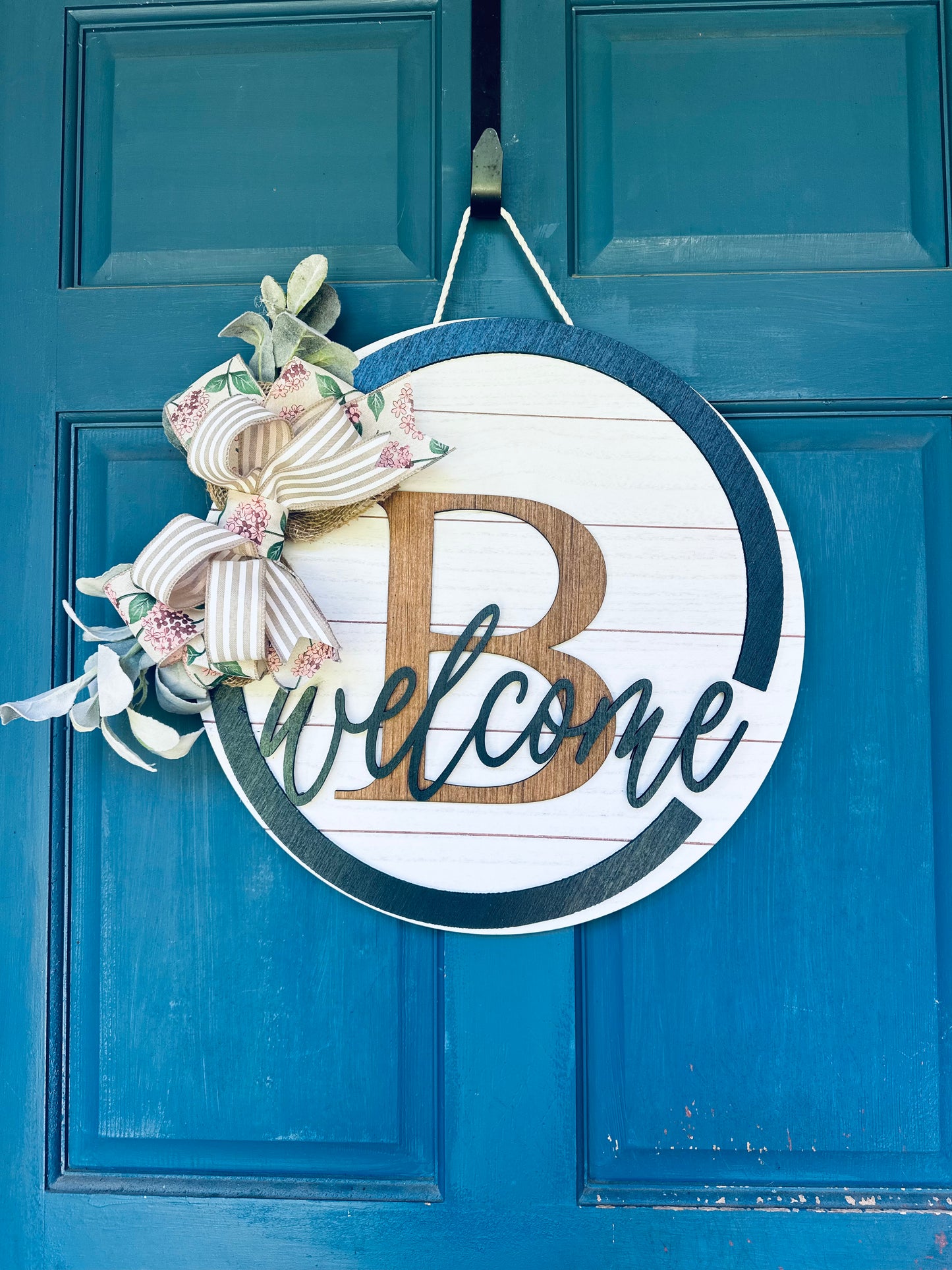 Monogram Welcome Door Hanger