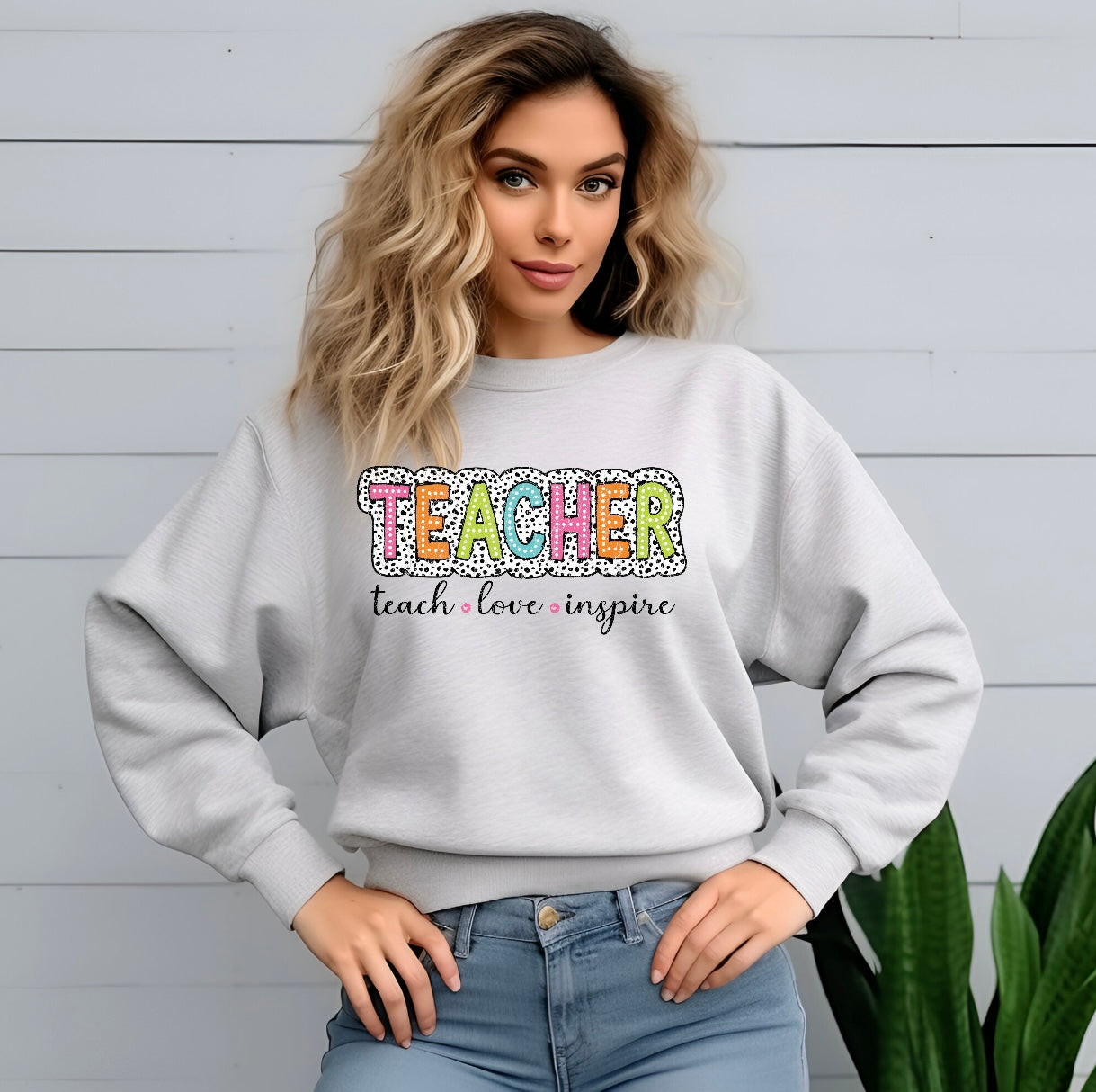 Teacher Dalmation Dots Sweatshirt