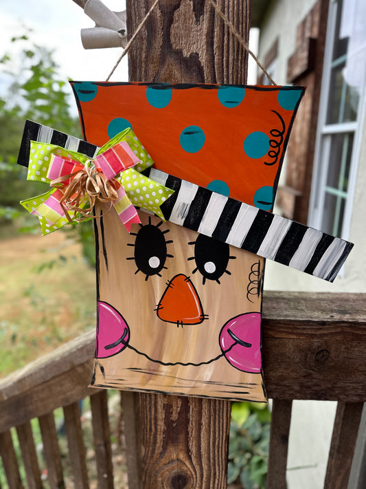 Happy Scarecrow Door Hanger