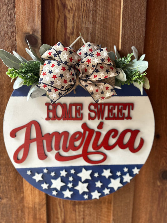 Home Sweet America Door Hanger