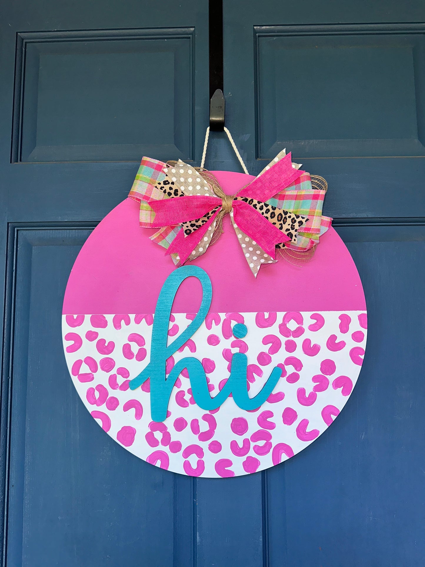 Cheetah Print Door Hanger