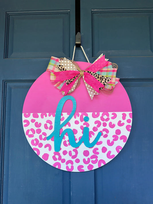 Cheetah Print Door Hanger