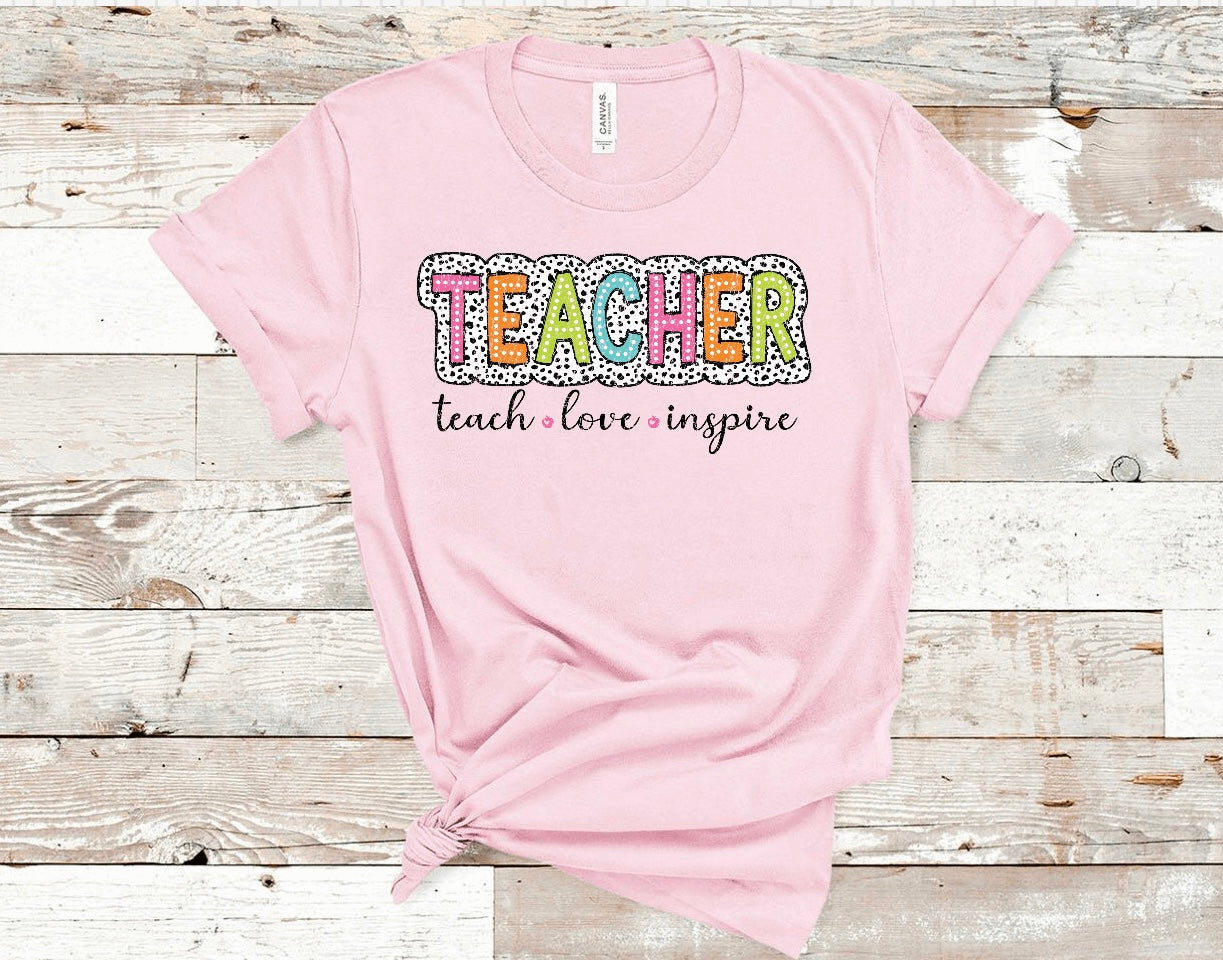 Teacher Dalmation Dot Tshirt