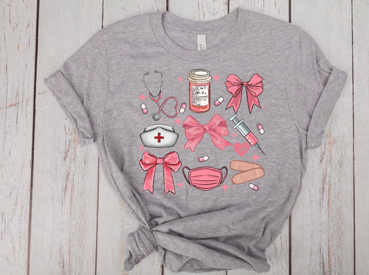 Pink Nurse Couquette Tshirt