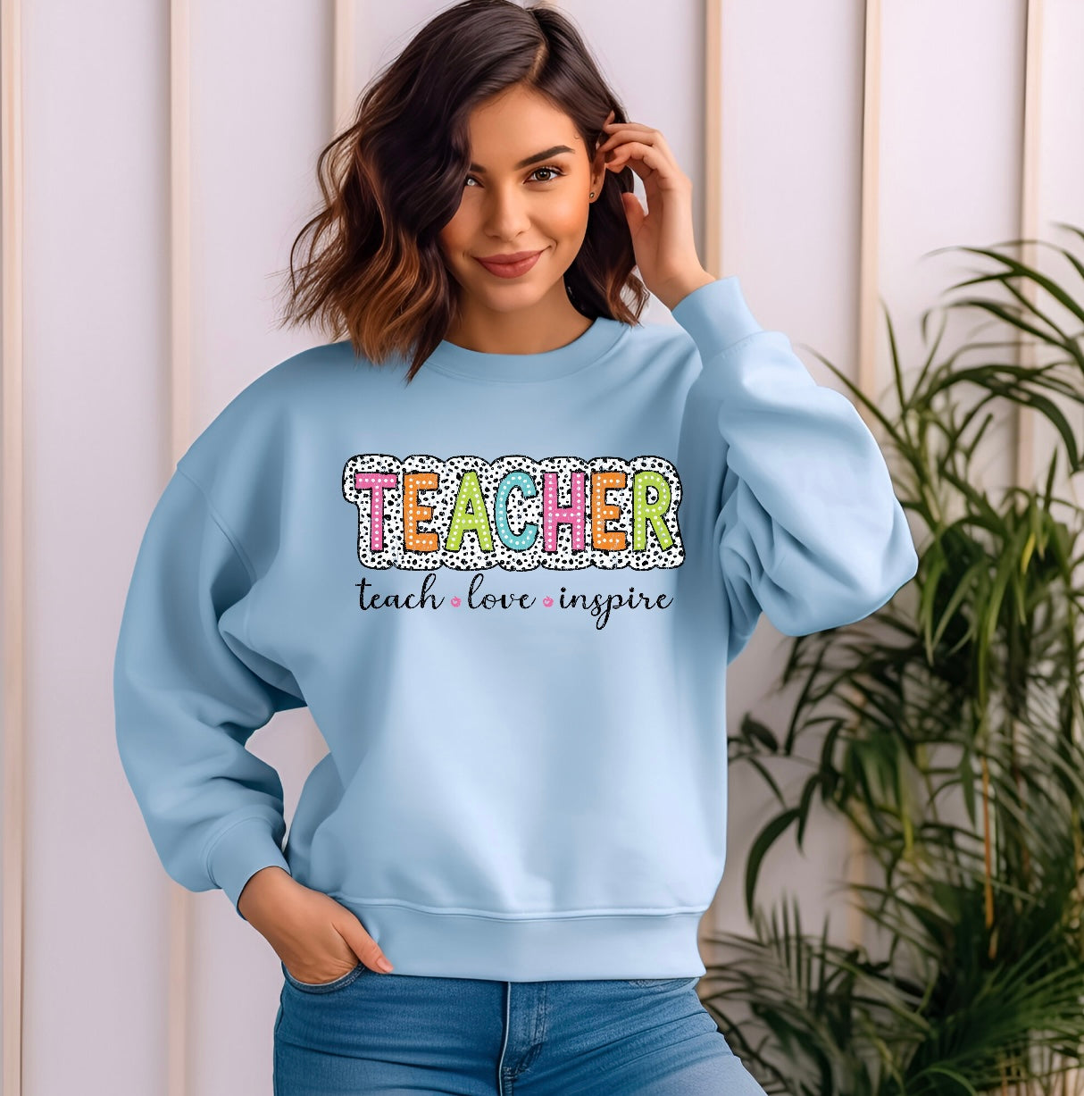 Teacher Dalmation Dots Sweatshirt