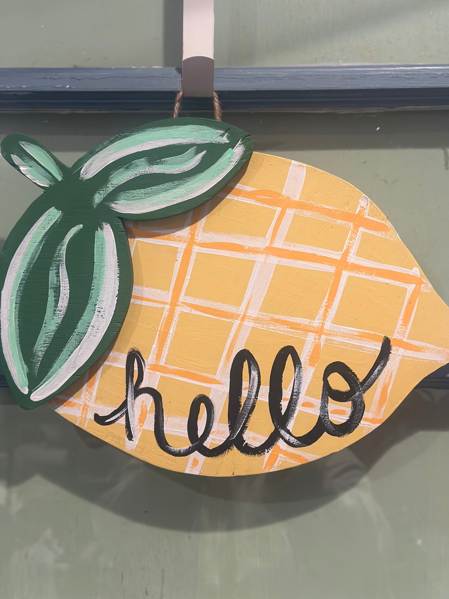 Hello Lemon Door Hanger