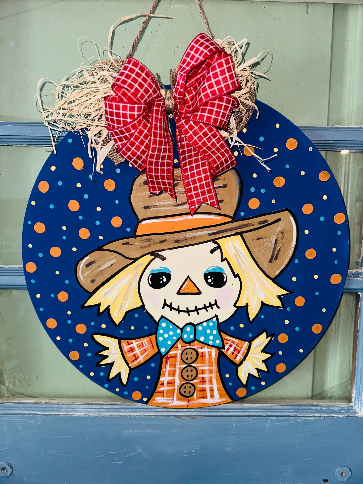 Scarecrow Round Door Hanger