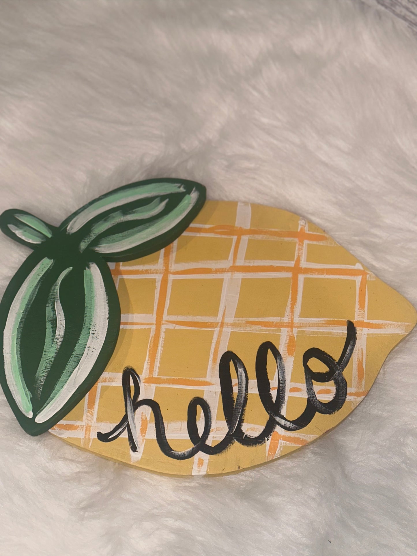 Hello Lemon Door Hanger