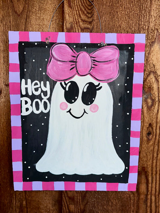 Hey Boo Ghost Door Hanger