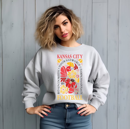 Floral Arch Kansas City Football Sweatshirt