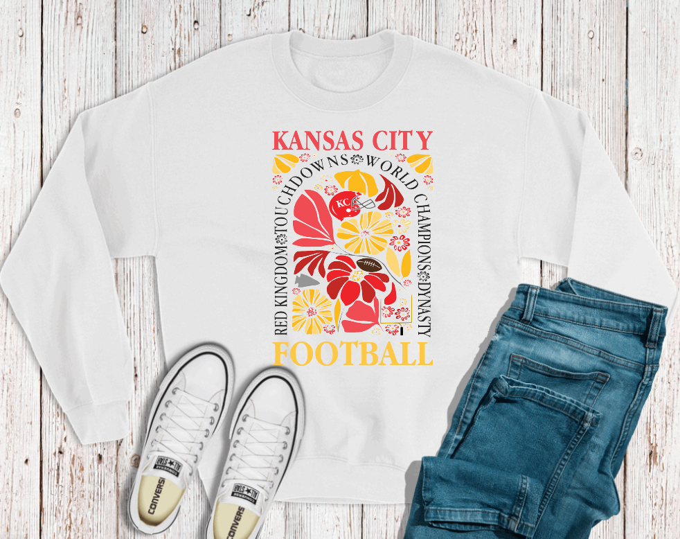 Floral Arch Kansas City Football Sweatshirt