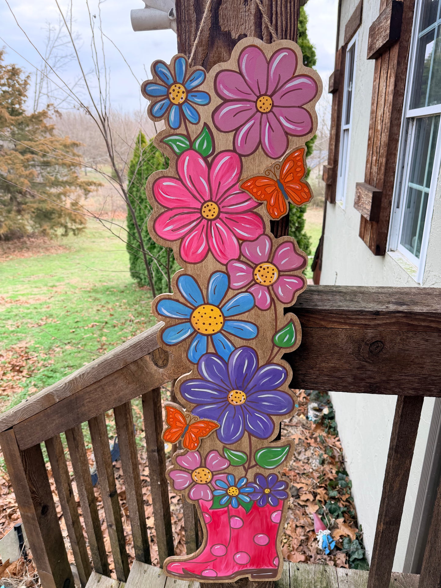 Spring Flowers Porch Leaner