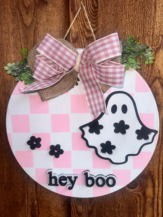 Hey Boo Door Hanger