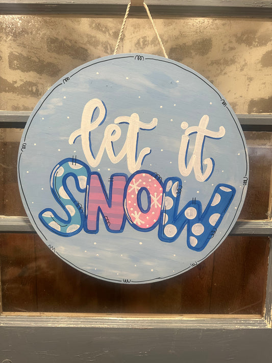 Let It Snow Door Hanger