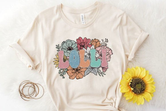 Retro Floral Name Tee(Choose Name)