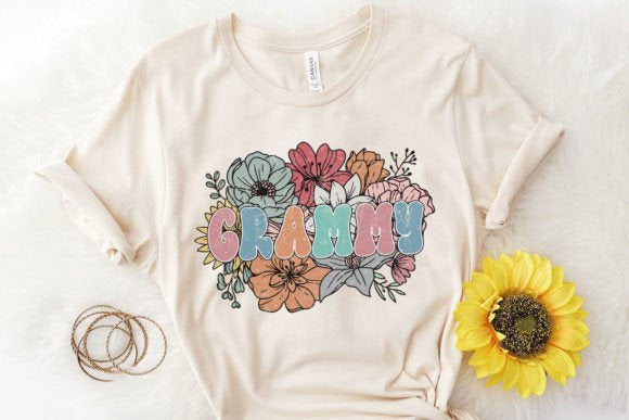 Retro Floral Name Tee(Choose Name)