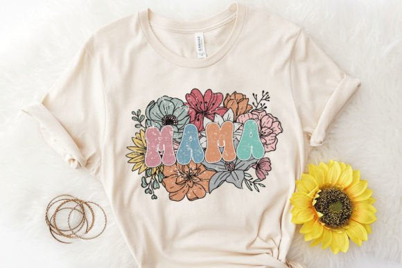 Retro Floral Name Tee(Choose Name)