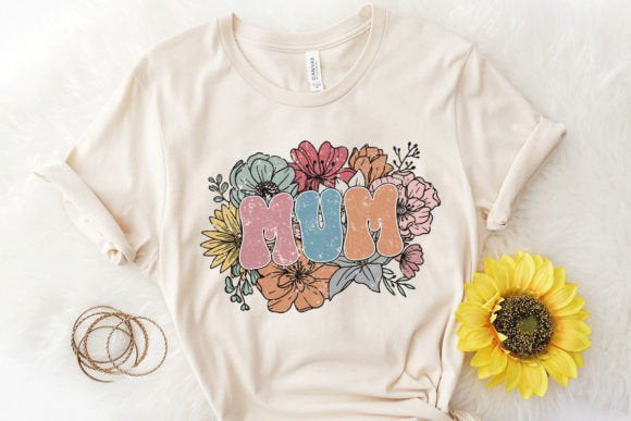 Retro Floral Name Tee(Choose Name)