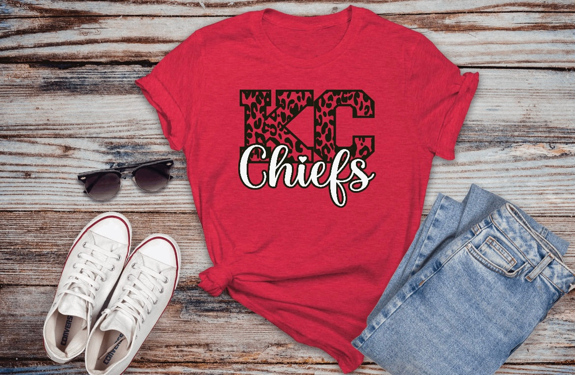 KC Chiefs Leopard T-shirt