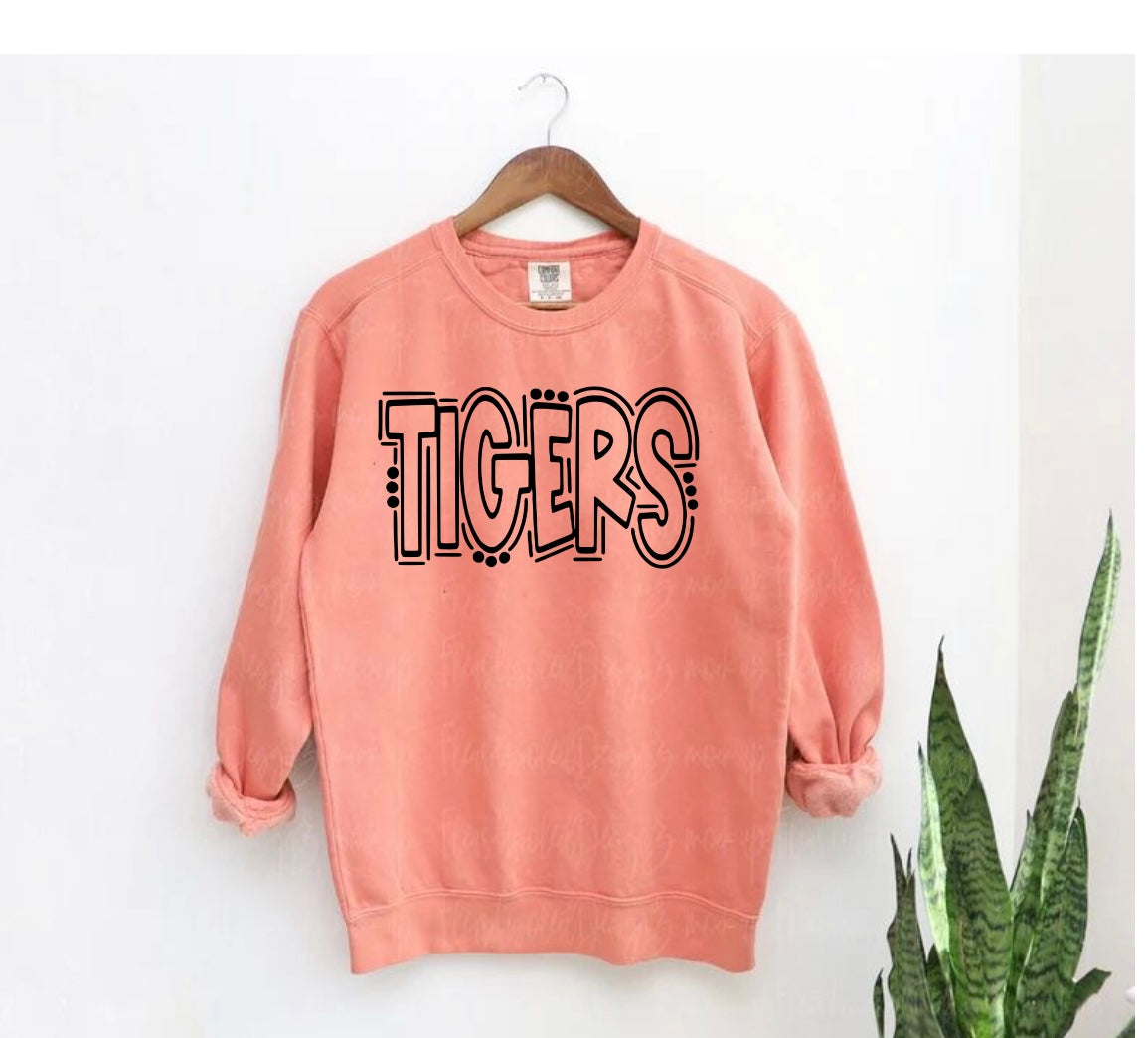 Tigers Pencil Design Sweatshirt