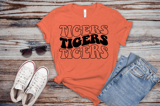 Tigers Groovy Orange T-shirt