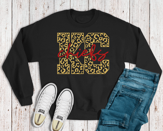 KC Chiefs Leopard Sweatshirt