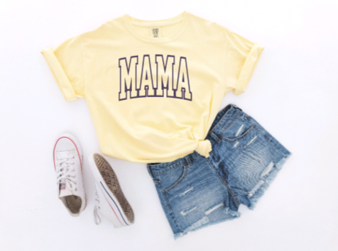 MAMA Arch Puff Print Tshirt