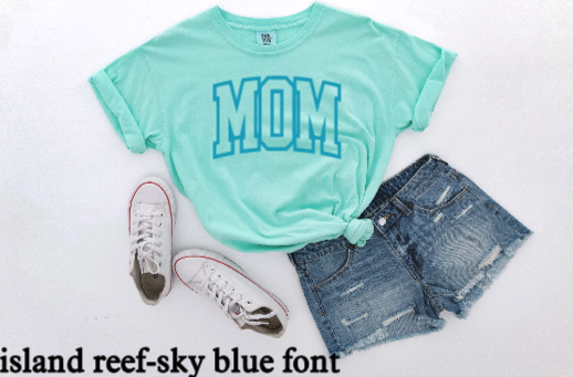 MOM Arch Puff Print Tshirt