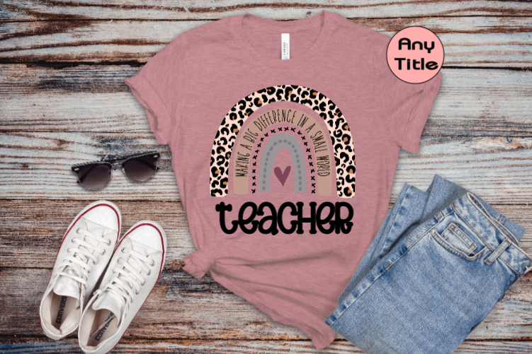 Boho Rainbow Educator Tee