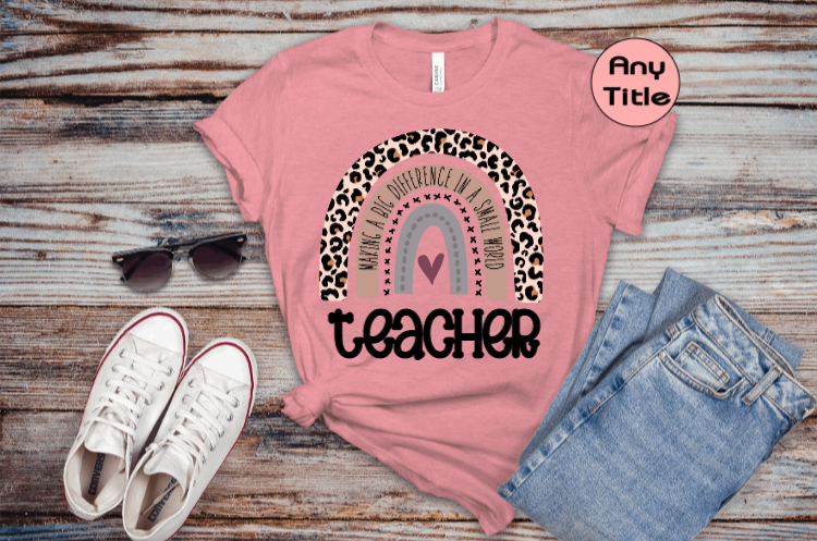 Boho Rainbow Educator Tee