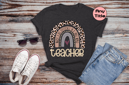 Boho Rainbow Educator Tee