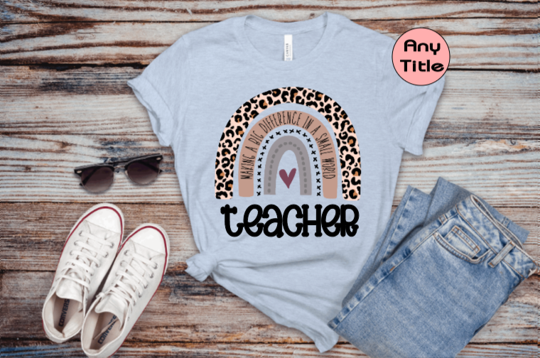 Boho Rainbow Educator Tee