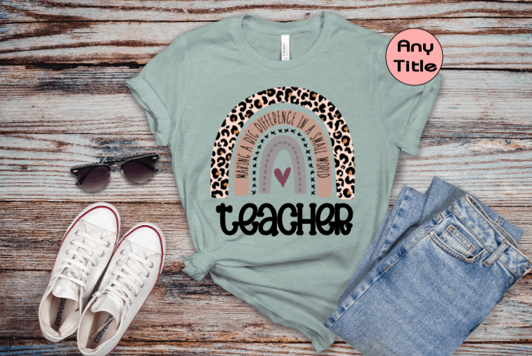 Boho Rainbow Educator Tee