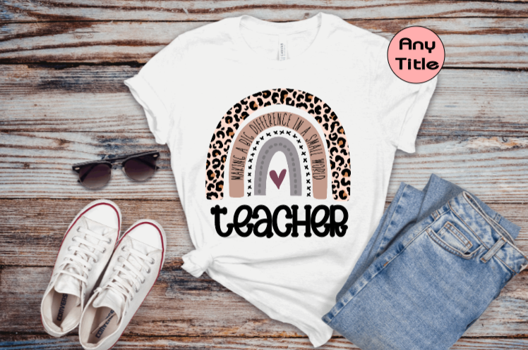 Boho Rainbow Educator Tee