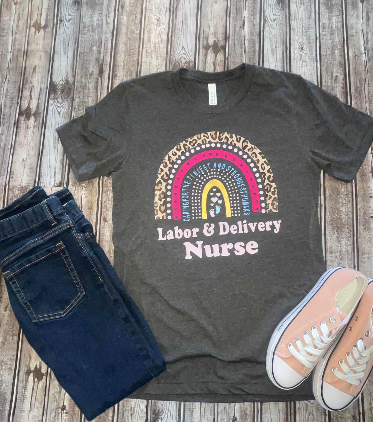 Boho Rainbow Labor & Delivery Nurse