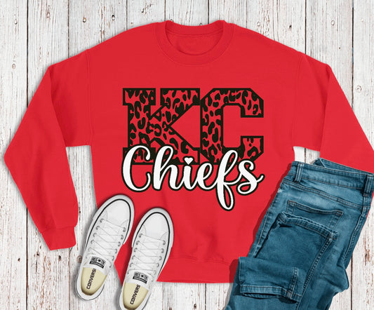 KC Chiefs Leopard Sweatshirt