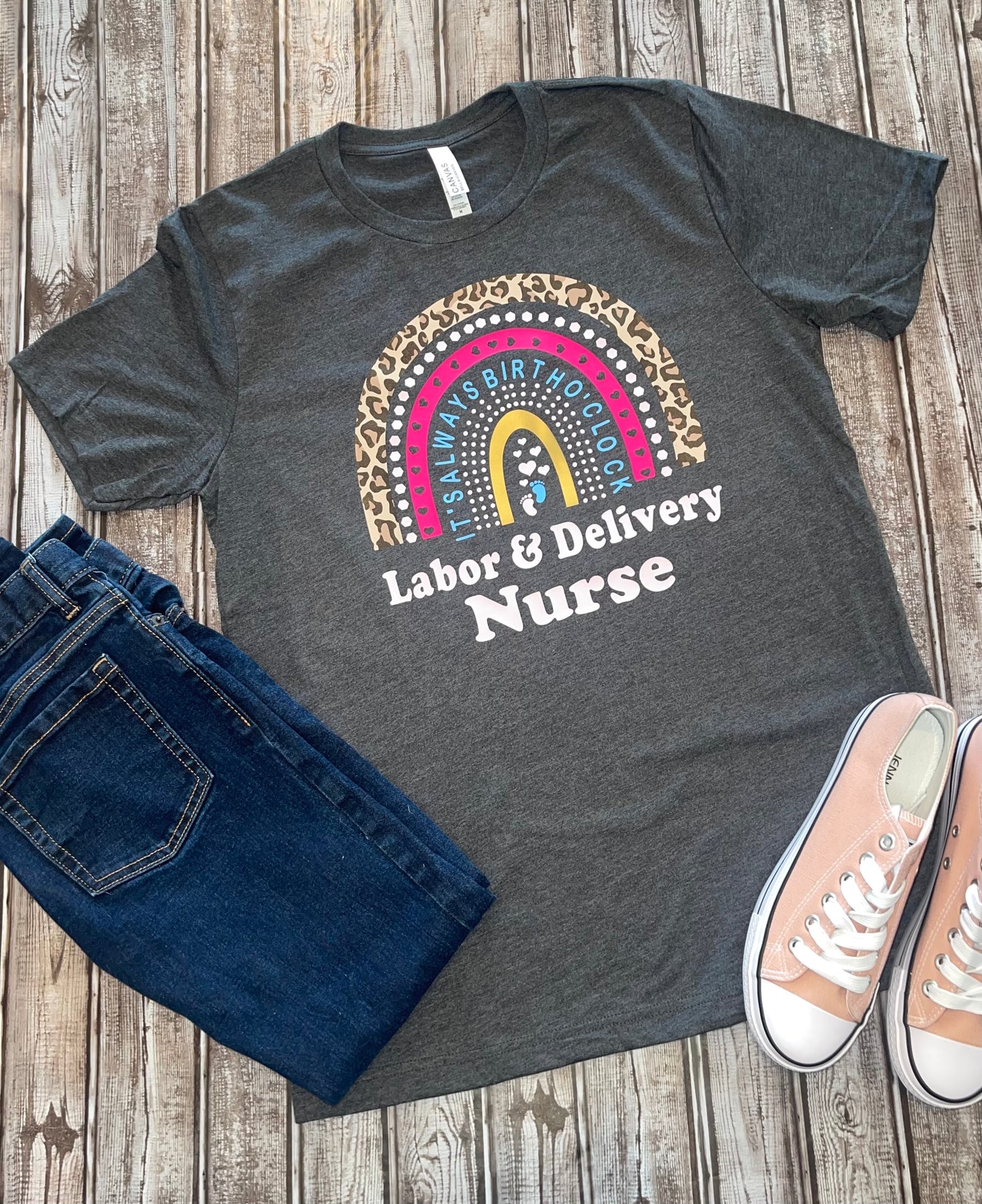 Boho Rainbow Labor & Delivery Nurse