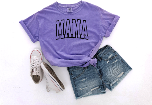 MAMA Arch Puff Print Tshirt