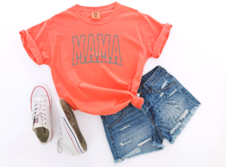 MAMA Arch Puff Print Tshirt