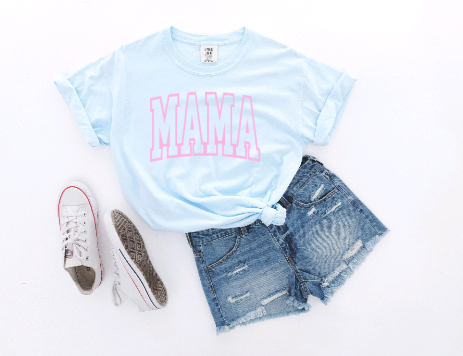 MAMA Arch Puff Print Tshirt