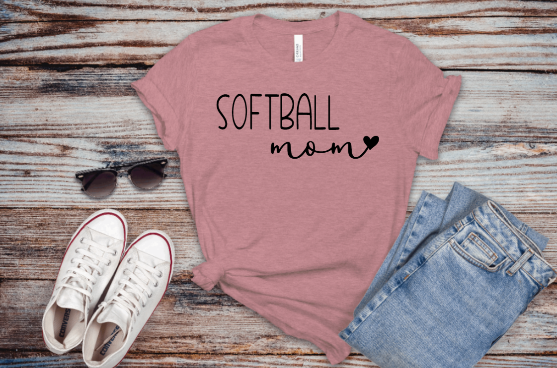 Softball Mom Heart